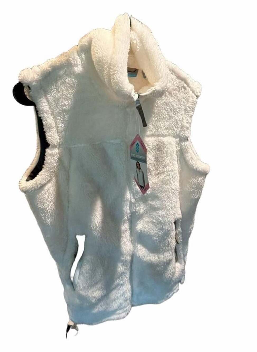 592 Free Country Alpine Butter Pile Vest Cream Small New